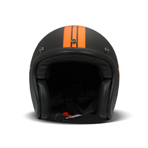 DMD Casque Rétro | Étoile Orange | Choisissez La Taille