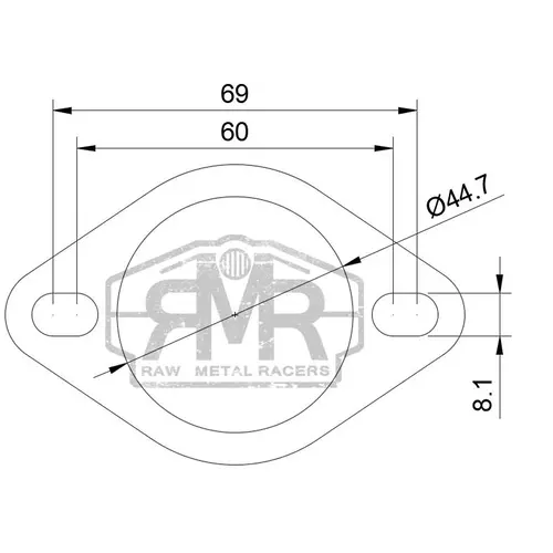 RMR Bride d'échappement en acier inoxydable (différentes tailles)