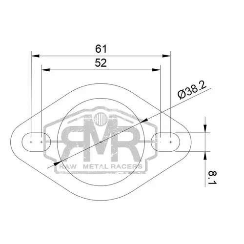 RMR Bride d'échappement en acier inoxydable (différentes tailles)