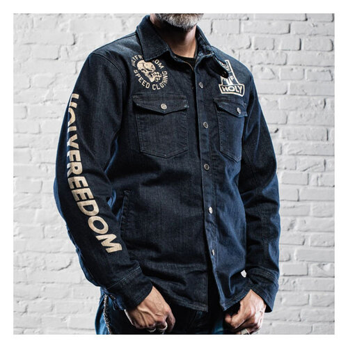 Holy Freedom Genoa Stampato Jacket | Denim | Choose Size