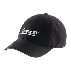 Canvas Script Graphic Cap | Black