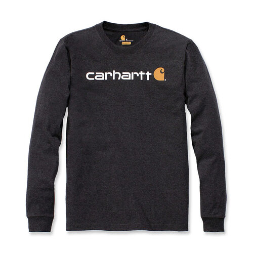Carhartt Core-Logo Ls-Shirt | Koolstofheide | Kies Maat
