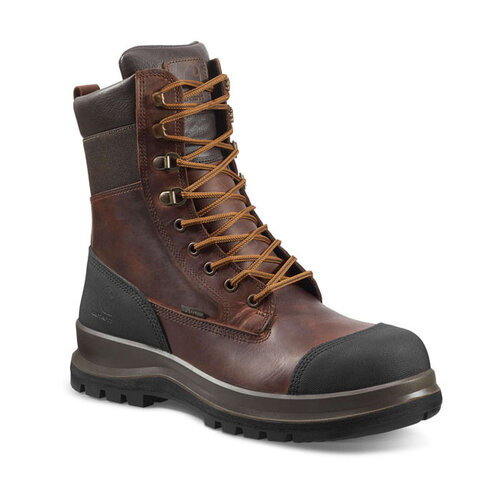 Carhartt Detroit 8" S3 Wasserdichter Hoher Stiefel | Dunkelbraun | Größe Wählen
