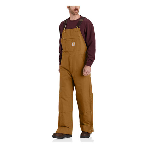 Carhartt Duck Insulated Bib Overall | Brown | Choose Size