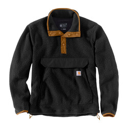 Fit-Fleece-Pullover | Schwarz