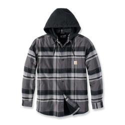 Flanellhemd Mit Sherpa-Futter | Schwarz