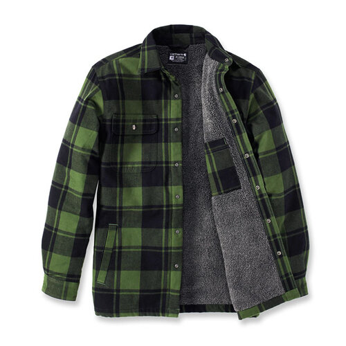 Carhartt Flanel Overhemd Met Sherpavoering | Bieslook | Kies Maat