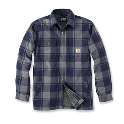 Flannel Sherpa-Lined Shirt | Navy | Choose Size