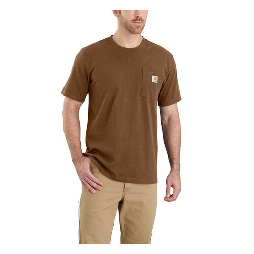 Carhartt K87 Pocket S/S T-Shirt | Geöltes Walnuss-Heidekraut | Wählen Sie Größe