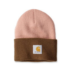 Gorro de punto con puños en tono tow