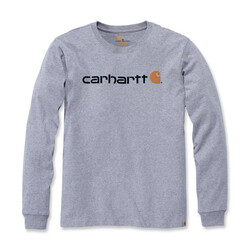Langarm-T-Shirt Core Logo | Heather Grey