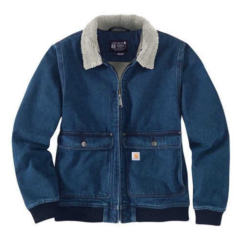 Carhartt Veste Femme Doublée Sherpa En Denim Coupe Décontractée | Hêtre | Choisissez La Taille