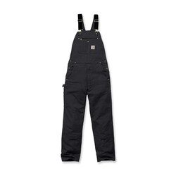 Relaxed Fit Duck Bib Overall | Black | Choose Size