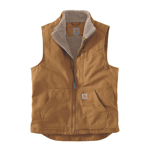 Carhartt Sherpa-Lined Mock-Neck Vest Carhartt |Brown | Choose Size
