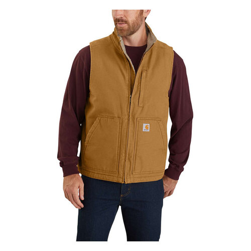 Carhartt Gilet À Col Montant Doublé De Sherpa | Marron | Choisissez La Taille
