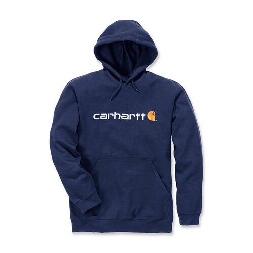 Carhartt Sweat À Capuche Avec Logo Signature Nouveau | Marine | Choisissez La Taille