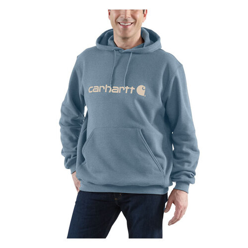 Carhartt Signature-Logo-Sweatshirt | Gewitterwolkenheide | Wählen Sie Größe