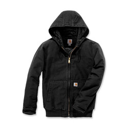 Washed Duck Insulated Active Jackets | Black
