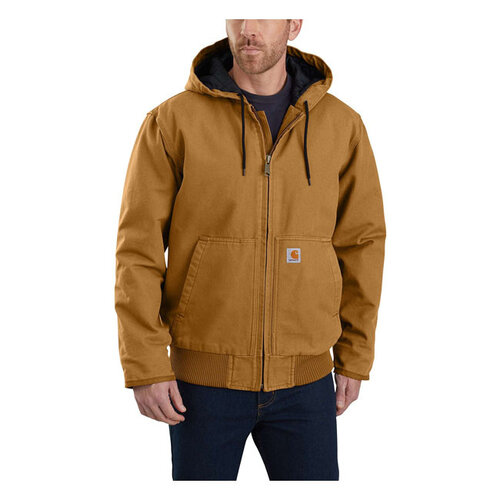 Carhartt Gewassen Eend Geïsoleerde Actieve Jassen | Bruin | Kies Maat