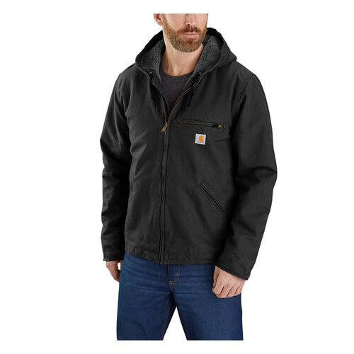 Carhartt Gewassen Eend Sherpa Gevoerd Jack | Zwart | Kies Maat