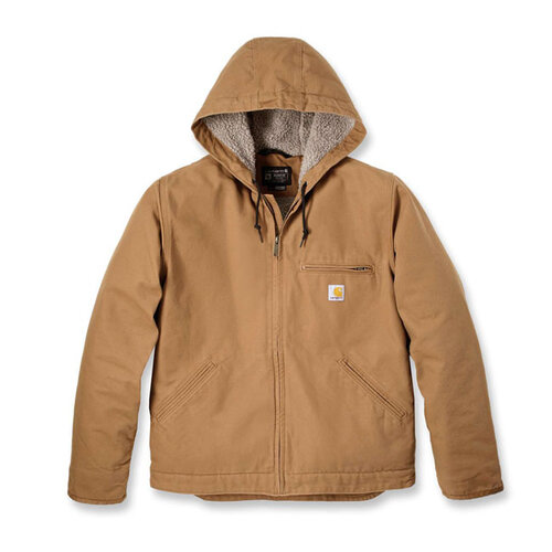 Carhartt Washed Duck Sherpa Lined Jacket | Brown | Choose Size