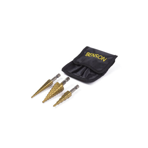Benson Tools Coffret de forets gradués 3 pcs HSS titane