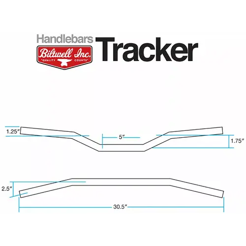 Biltwell 1 Inch stuur moto zwart