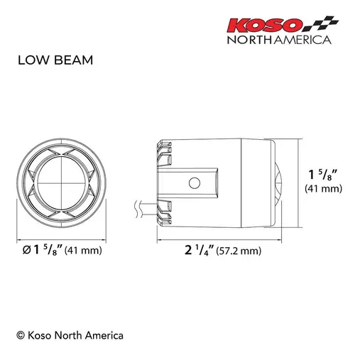 KOSO KOSO Mini LED headlight series low beam E-Mark / DOT approved