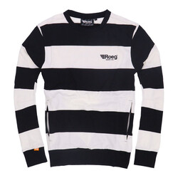 Sweat-Shirt À Rayures Shawn | Blanc Cassé/Noir