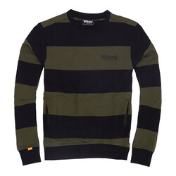 Sweat-Shirt À Rayures Shawn | Armée/Noir
