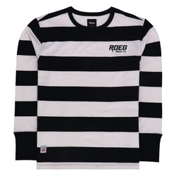 Ricky Gestreept Shirt | Wit/Zwart