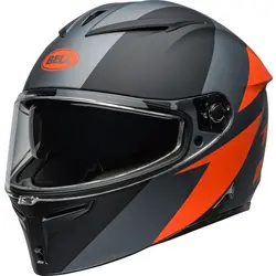 Lithiumhelm - Shear Mat Grijs/Oranje