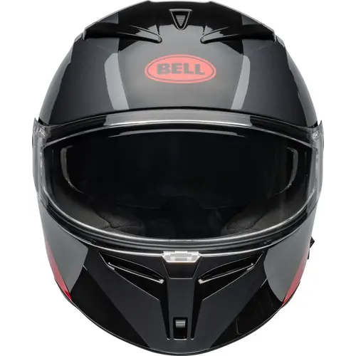 Bell Lithiumhelm - Shear Gloss Metallic Grijs/Rood