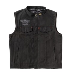 WCC x 13 1/2 Dominator black canvas riding vest