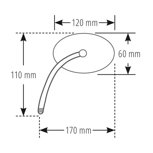 Highsider Smart Lenkerspiegel Ferrara Schwarz