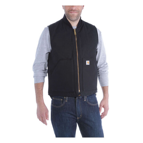 Carhartt Gilet De Canard Doublé De Courtepointe Arctique | Noir | Choisissez La Taille