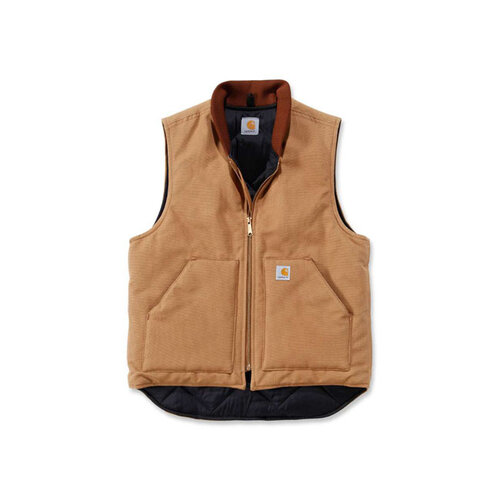 Carhartt Gilet De Canard Doublé De Courtepointe Arctique | Marron | Choisissez La Taille