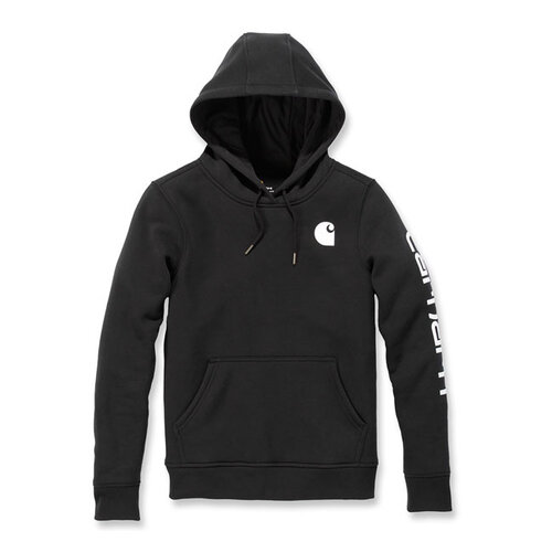 Carhartt Logo Sleeve Women Hoodie | Black | Choose Size