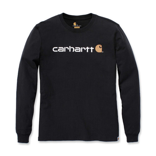Carhartt T-Shirt À Manches Longues Core Logo | Noir Choisir La Taille
