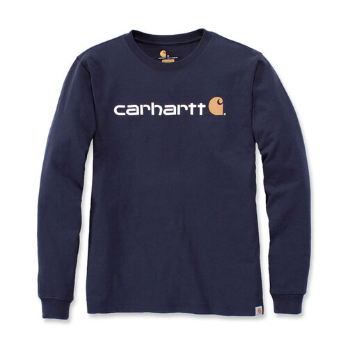 Carhartt Long Sleeve T-Shirt Core Logo | Navy | Choose Size
