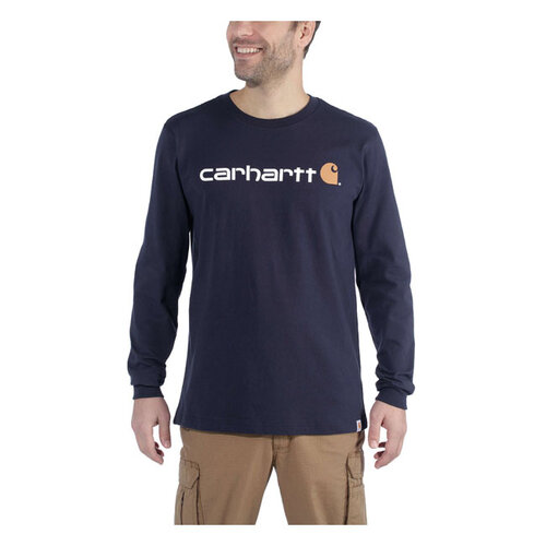 Carhartt Long Sleeve T-Shirt Core Logo | Navy | Choose Size
