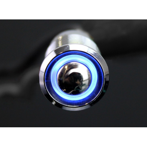 Rebelmoto polished switch blue led