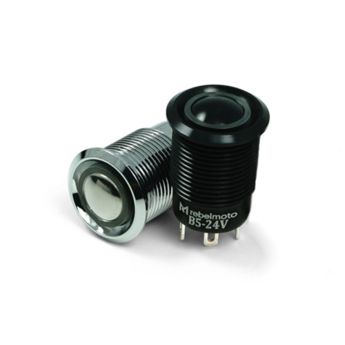 Rebelmoto polierter Schalter rote LED