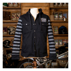 Folsom hooded shirt black