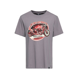 Bobber Garage T-Shirt, stahlgrau