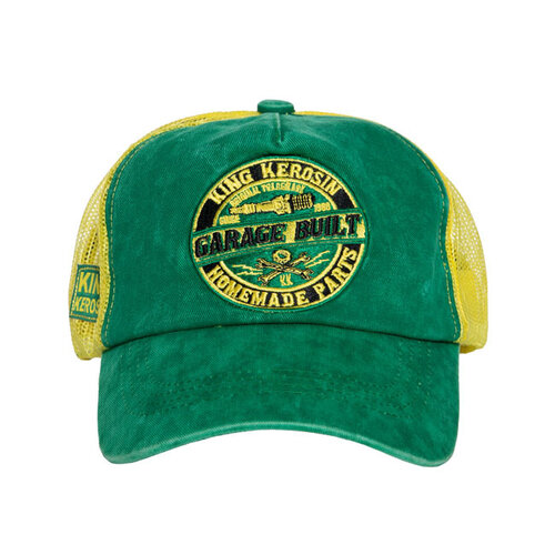 King Kerosin Casquette verte et jaune Garage Built