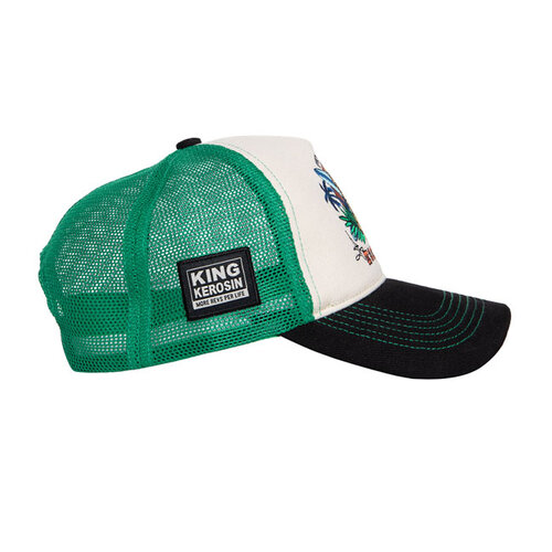 King Kerosin Casquette Honolulu blanc cassé/noir