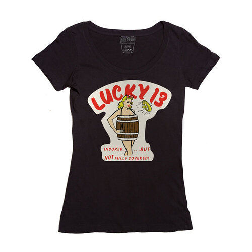 Lucky 13 T-shirt noir assuré
