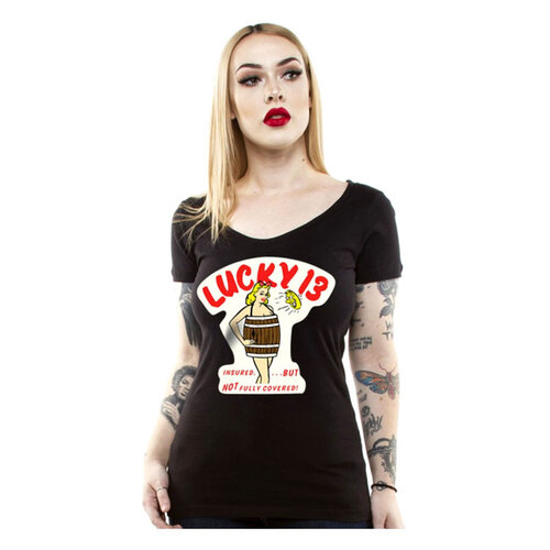 Lucky 13 Verzekerd t-shirt zwart