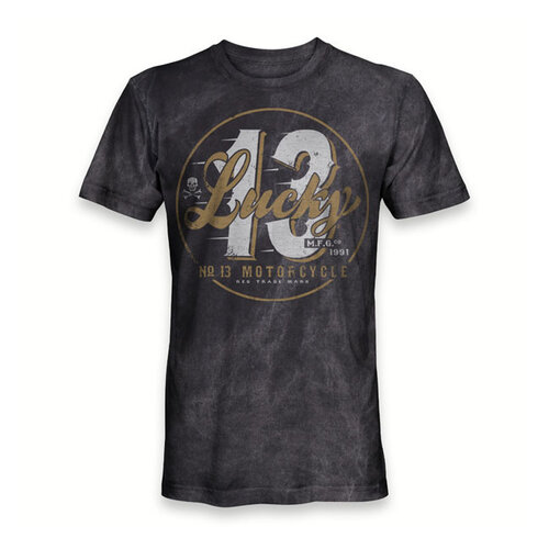 Lucky 13 Last Lap t-shirt vintage zwart